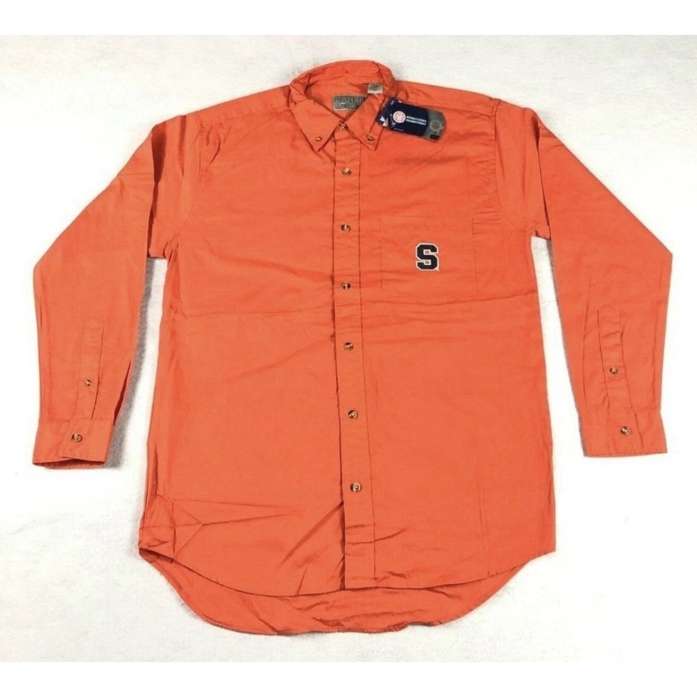 Syracuse Orange University Dress Shirt Long Sleeve NWT Officially Licensed Large